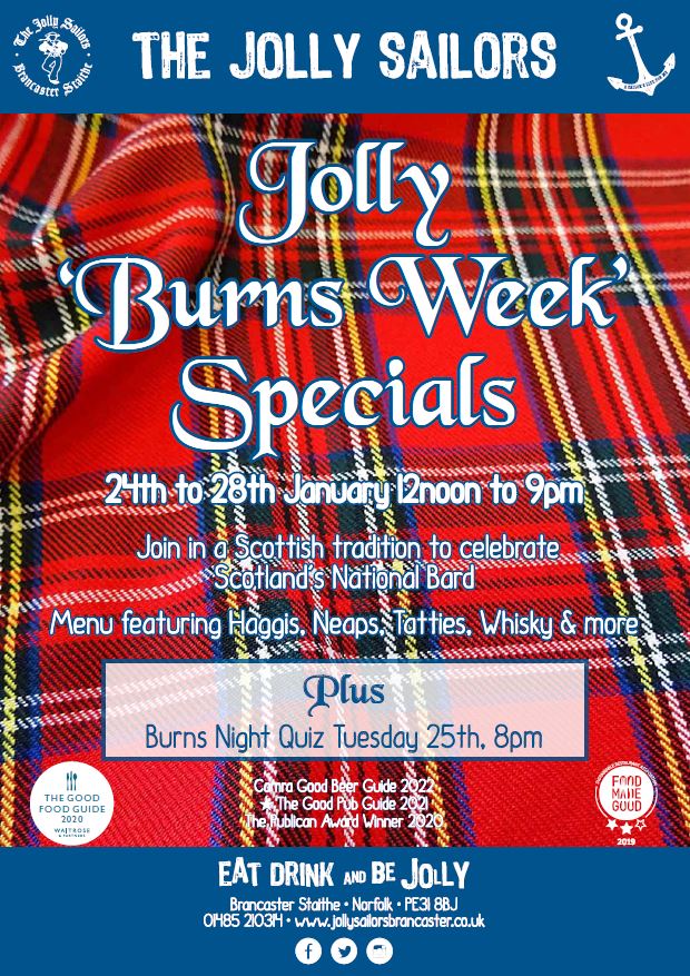 Burns Week at The Jolly Sailors