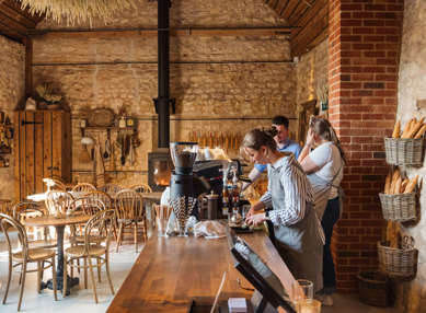 Bakery Counter And Seating With Fire (1)